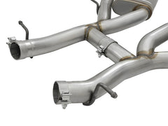 aFe MACHForce XP 3in 304 SS Axle-Back Dual Exhaust (NPP) مع أطراف مصقولة 16-17 Camro SS V8-6.2L