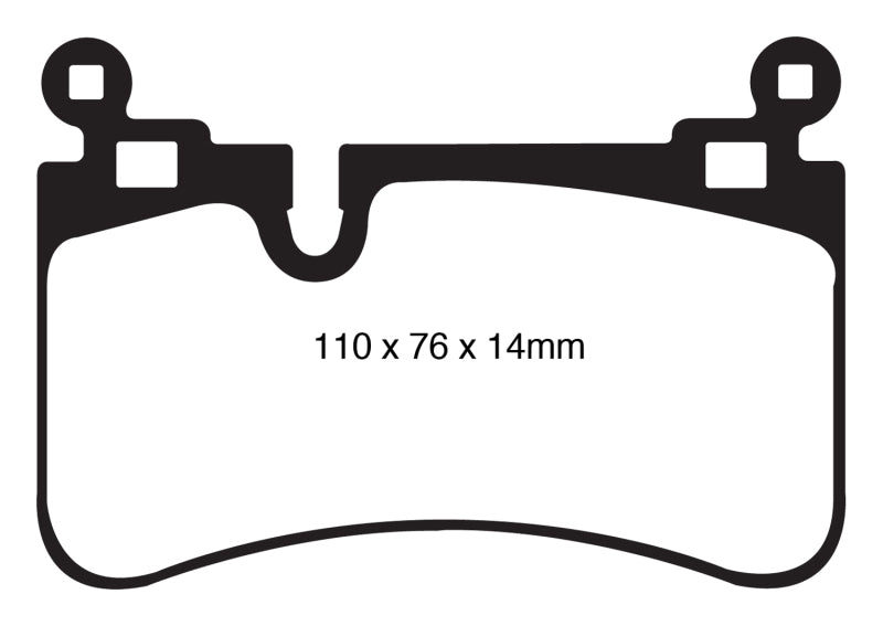 وسادات الفرامل الخلفية Yellowstuff لسيارة Mercedes-Benz C63 AMG (W204) 6.2 EBC 08-13