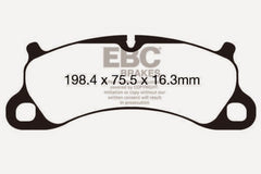 EBC 12-15 Porsche 911 (991) (Cast Iron Rotor only) 3.8 Carrera S Yellowstuff Front Brake Pads