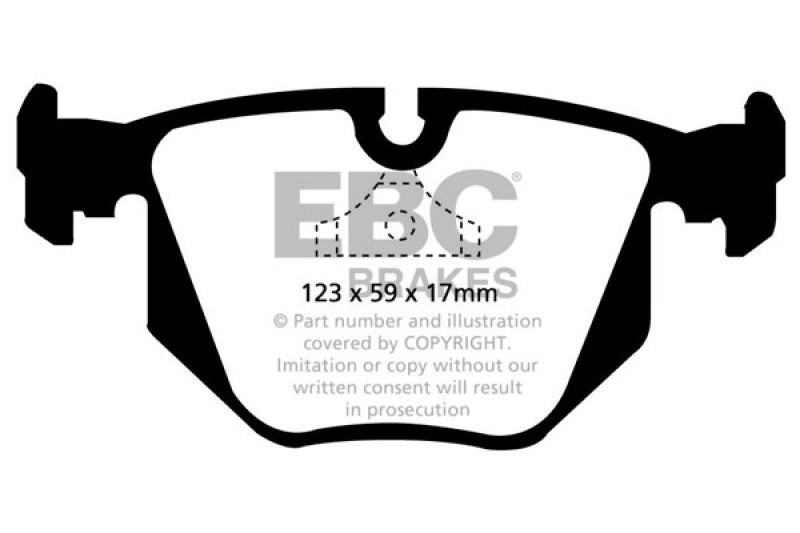 وسادات الفرامل الخلفية من Redstuff لسيارة BMW M5 3.8 (E34) موديلات 94-99 EBC