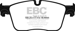 EBC 2016+ Jaguar F-Pace 2.0L TD (180) Yellowstuff Front Brake Pads