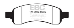 EBC 08+ Chevrolet Traverse 3.6 Greenstuff Front Brake Pads