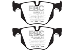 EBC 10-14 BMW X5 3.0 Turbo (35) Greenstuff Rear Brake Pads