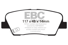 EBC 06-09 Hyundai Entourage 3.8 Greenstuff Rear Brake Pads