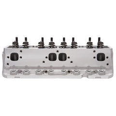 رأس أسطوانة Edelbrock Victor Jr SBC 23 Deg 220cc كامل لعمود كامة الأسطوانة الهيدروليكي