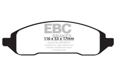 EBC 04-07 Ford Freestar 3.9 Greenstuff Rear Brake Pads