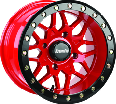 DragonFire Racing Typhon Wheel 15X10 4/156 5+5 +0 Machined Red