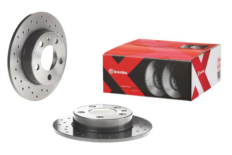 دوار أمامي ممتاز من Brembo 05-06 Saab 9-2X/13-15 BRZ/98-02 Forester Xtra Cross مثقوب ومطلي بالأشعة فوق البنفسجية