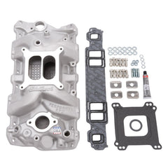 طقم تركيب مشعب Edelbrock Performer RPM SBC 1957-1986 بلمسة نهائية طبيعية