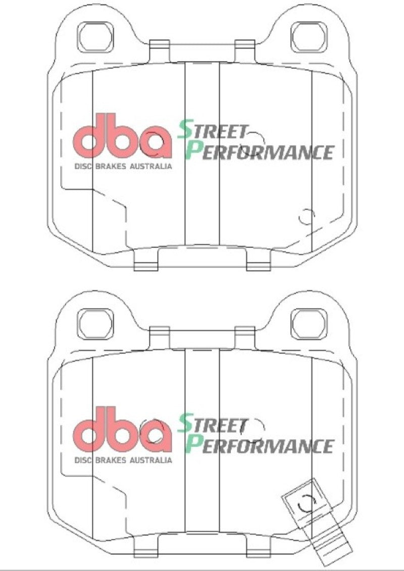 DBA 03-06 EVO / 04-09 STi / 03-07 350Z Track Edition/G35 مع وسادات فرامل خلفية Brembo SP500