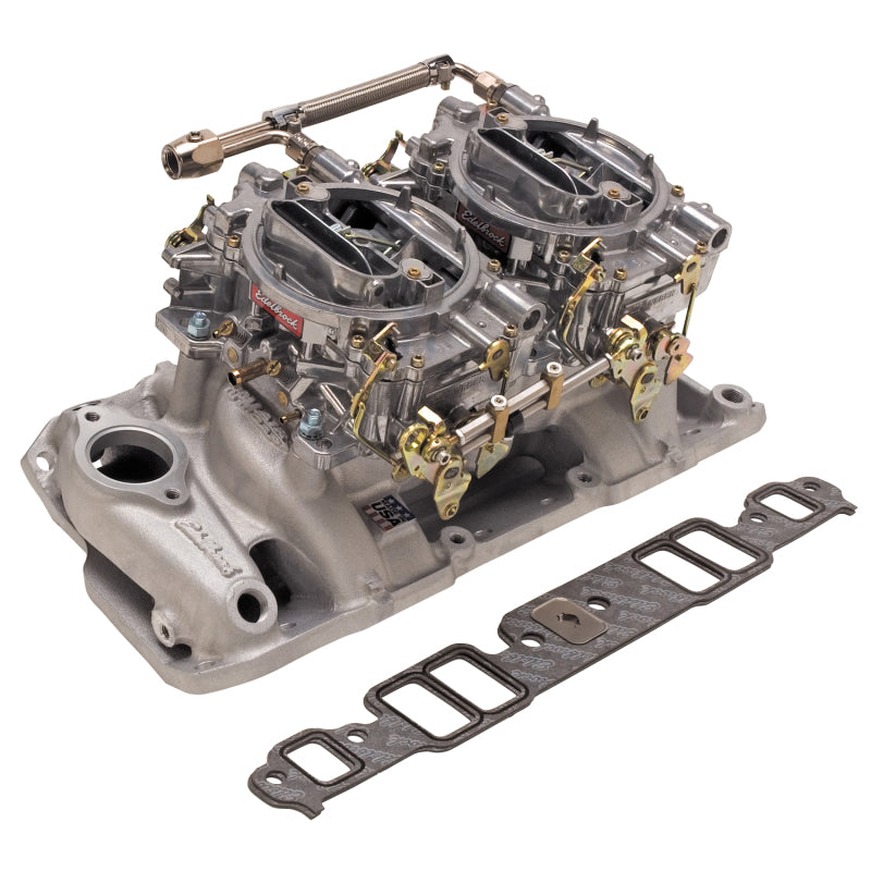 طقم Edelbrock Performer RPM Dual-Quad لسيارات SB-Chevy موديلات 1986 وما قبلها