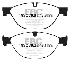 EBC 13+ Jaguar F-Type (Cast Iron Only) 3.0 Supercharged (380) Perf Pkg Yellowstuff Front Brake Pads