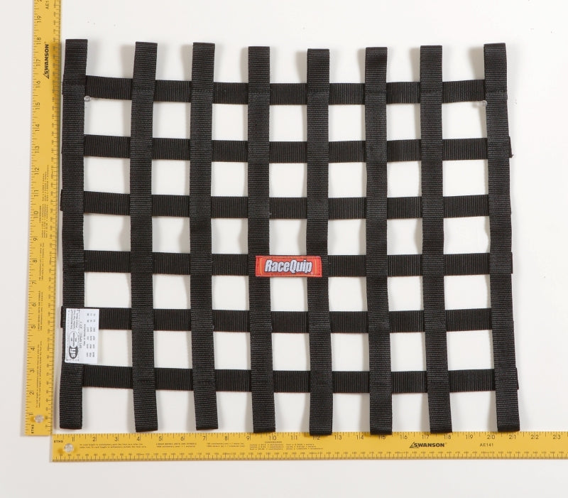 شبكة شريطية SFI سوداء مقاس 18 × 21 من RaceQuip