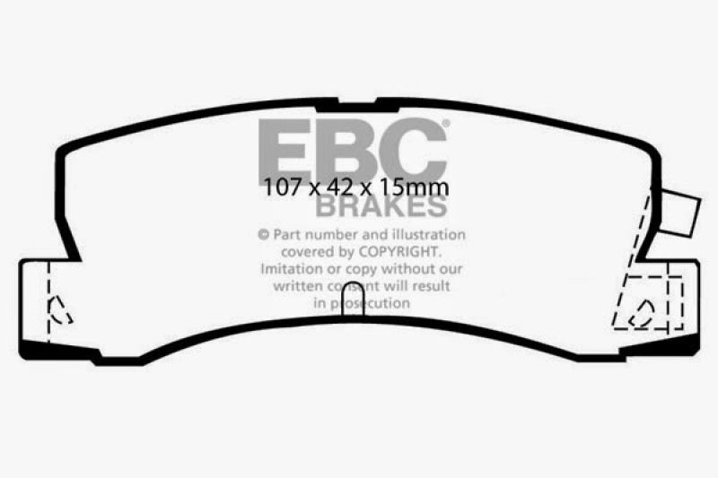 EBC 86-92 Toyota Corolla 1.6 Yellowstuff Rear Brake Pads