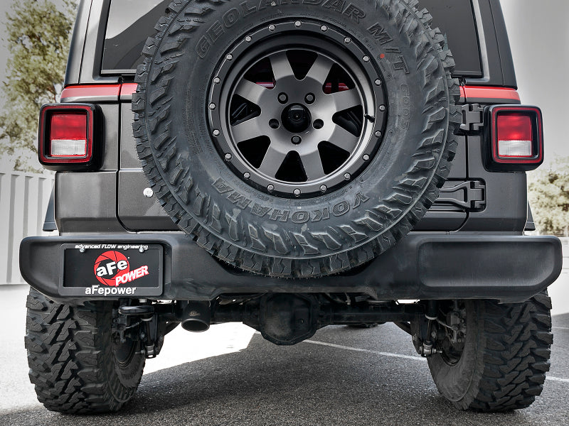 أنبوب عادم aFe MACH Force-Xp 2.5 بوصة 409SS Catback عالي الارتفاع لسيارة Jeep (JL) 3.6 لتر 4 أبواب موديلات 18-21 - طرف أسود