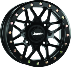 DragonFire Racing Typhon Wheel 14X7 4/137 5+2 +10 Machined Black