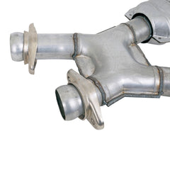 BBK 79-93 Mustang 5.0 Short Mid X Pipe مع محولات حفازة 2-1/2 لرؤوس الأنابيب الطويلة الأوتوماتيكية