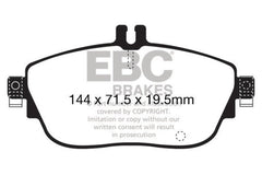 EBC 13+ Mercedes-Benz CLA250 2.0 Turbo Yellowstuff Front Brake Pads