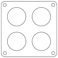 Cometic Holley 4500 Dominator .047in Fiber Carburetor Gasket - 1.75in Holes - 4-Hole