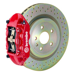 Brembo SS خلفي GT BBK 4 مكابس مصبوبة مقاس 365x28 قطعة واحدة دوار مثقوب - أحمر