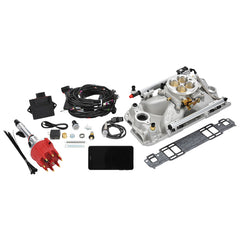 طقم حقن الوقود Edelbrock Pro Flo 4 Seq Port SBC 1986&amp;Earlier 550 أقصى قوة حصانية 29 رطل/ساعة حاقنات ساتان