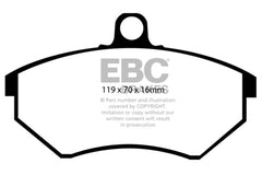 EBC 94 Volkswagen Cabriolet 1.8 Yellowstuff Front Brake Pads