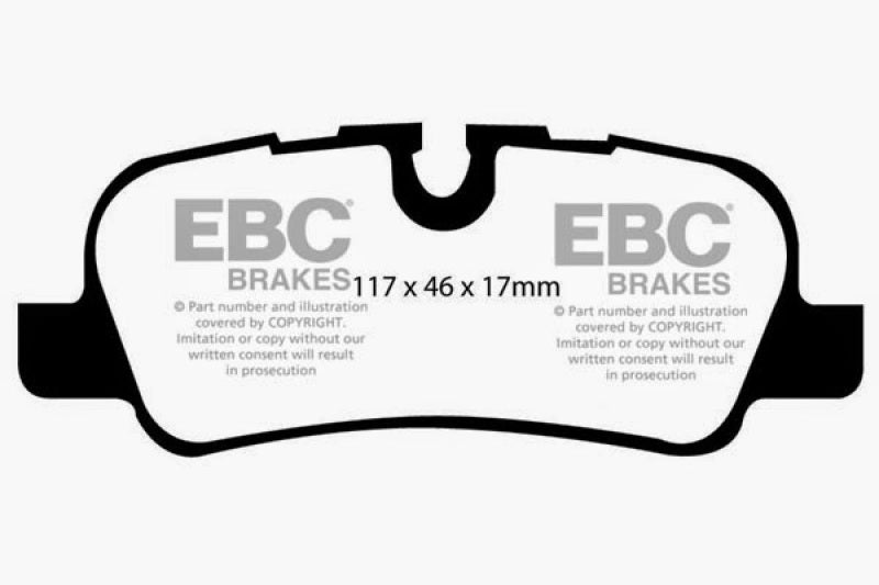 وسادات الفرامل الخلفية من Yellowstuff لسيارة Land Rover LR3 4.4 EBC 05-10