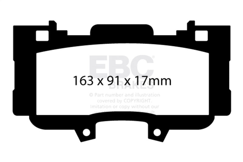 EBC 15+ Ford Mustang 2.3 Turbo Performance Pkg Yellowstuff Front Brake Pads