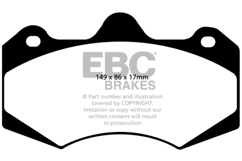 وسادات الفرامل الأمامية من نوع Redstuff لسيارة EBC 05-08 Morgan Aero 8 4.4