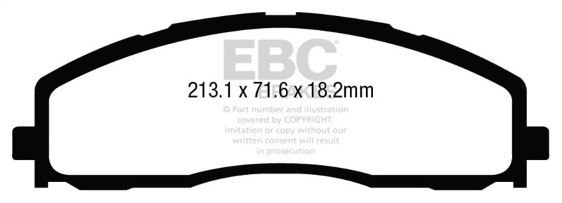 EBC 13+ Ford F250 (inc Super Duty) 6.2 (2WD) Yellowstuff Front Brake Pads