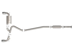 aFe 22-23 Hyundai Kona N L4-2.0L (t) Takeda 3in 304 SS نظام عادم Cat-Back مع أطراف مصقولة