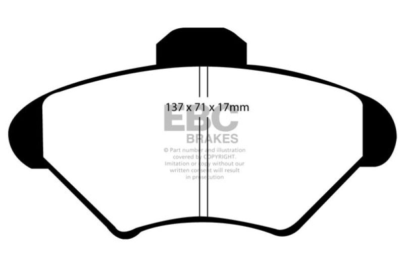 وسادات الفرامل الأمامية من Yellowstuff لسيارة Ford Mustang 3.8 موديلات 1994-1998 من EBC