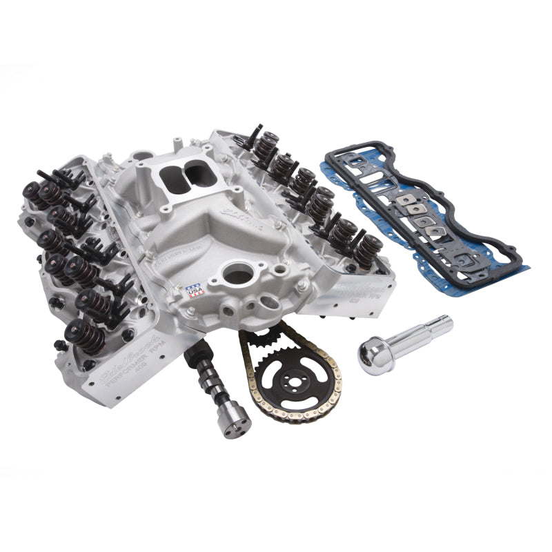 مجموعة Edelbrock Power Package Top End Kit Performer RPM 348-409 BB Chevy W-Series V8 450+ Hp