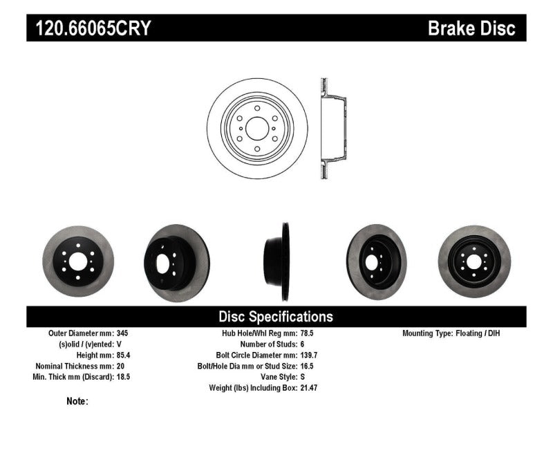 Stoptech 07-19 Cadillac Escalade Front & Rear CRYO-STOP Rotor