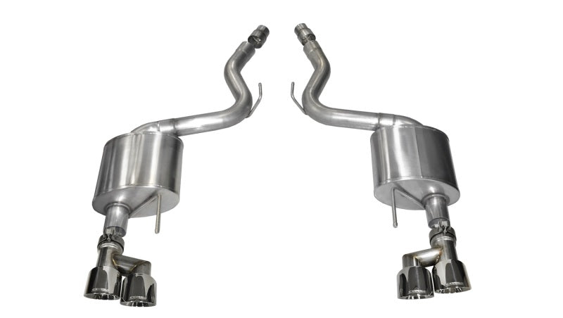 Corsa 2015-2017 Ford Mustang GT 5.0 3in Axle Back Exhaust Polish Quad Tips (Sport)