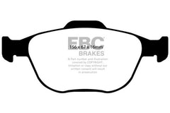 EBC 02-04 Ford Focus 2.0 SVT Greenstuff Front Brake Pads