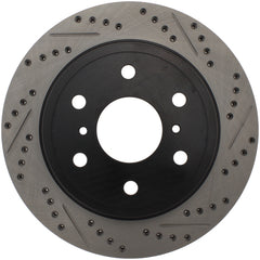 StopTech 07-10 GMC Sierra (w/ Rear Drum) / 07-09 GMC Yukon Rear Left Slotted & Drilled Rotor