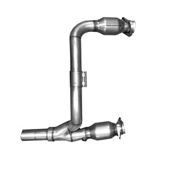 BBK 07-11 Jeep 3.8 V6 Long Tube Exhaust Headers And Y Pipe And Converters - 1-5/8 Silver Ceramic