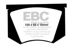 وسادات الفرامل الخلفية من Yellowstuff لسيارة EBC 64-66 Ac Cobra 7.0