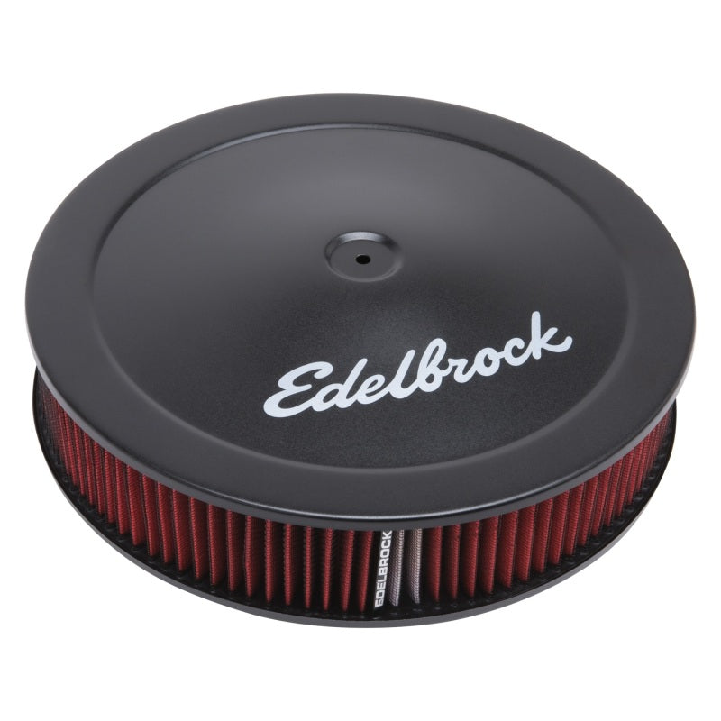 Edelbrock Air Cleaner Pro-Flo Series Round 14 In Diameter Cloth Element 3/8Indropped Base Black