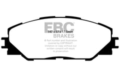 EBC 06-08 Toyota RAV 4 2.4 (3rd Row Seats) Greenstuff Front Brake Pads