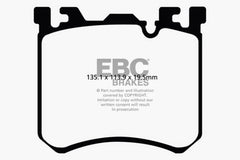 EBC 10+ BMW X5M 4.4 Twin Turbo Yellowstuff Front Brake Pads