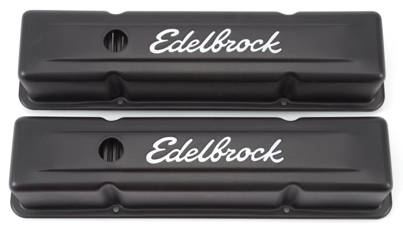 Edelbrock Valve Cover Signature Series Chevrolet 1959-1986 262-400 CI V8 Tall Black