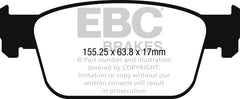 EBC 2017+ Audi A4 2.0L Turbo (B9) Yellowstuff Front Brake Pads