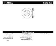 StopTech 02 Lexus ES 250/300/330/350 / 05-07 Toyota Avalon Slotted & Drilled Left Front Rotor