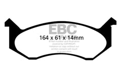 EBC 96-97 Dodge Ram Van B1500 Greenstuff Front Brake Pads