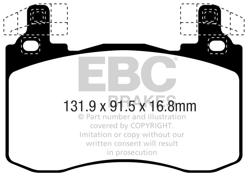 EBC 2019+ Genesis G70 2.0T (Brembo) Yellowstuff Front Brake Pads