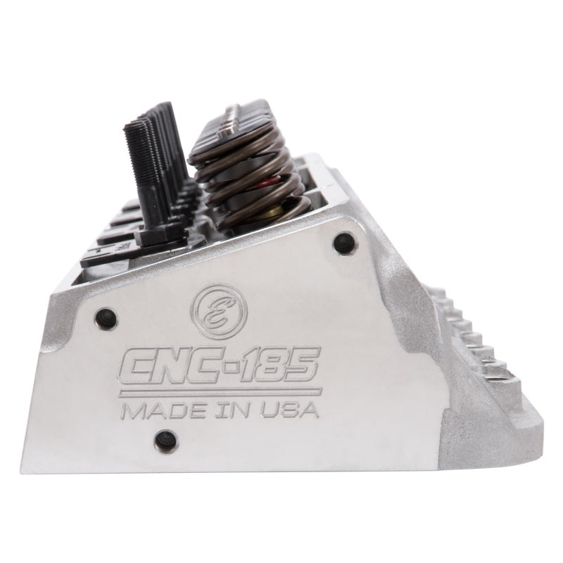 رأس أسطوانة Edelbrock SBC E-Cnc 185 64cc بقابس مستقيم لعمود كامة الأسطوانة الهيدروليكية بالكامل