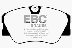 EBC 86-93 Mercedes-Benz 190/190E 2.3 16v Redstuff Front Brake Pads