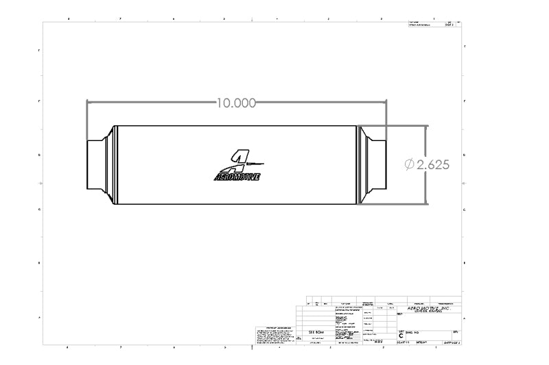 عنصر فلتر AeroMotive 40 ميكرون من الفولاذ المقاوم للصدأ - يناسب 12363